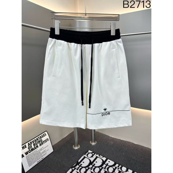 Dior White Bee Logo Casual Shorts
